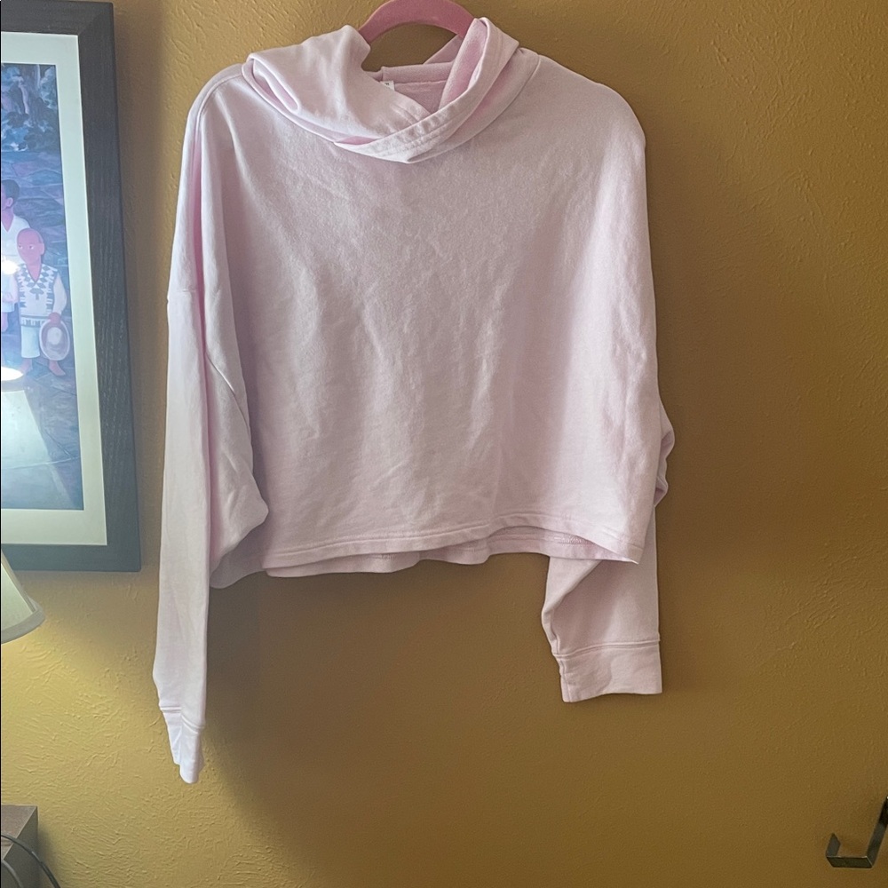 Light Pink Cropped Hoodie